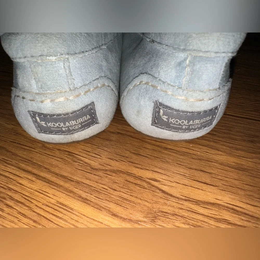 Kookaburra by Ugg Riley Shimmer Moccasins Big Kid Size 2 Blue Gray